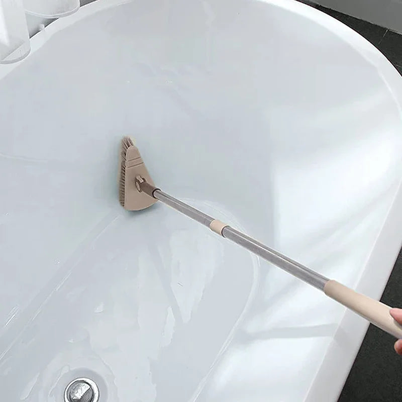 Floor Scrub Brush Cleaning Long Handle Kitchen Bathroom Gap Tools Removable Toilet Rotating Mop Bristles for Tile Ceramic Brush Home Fusion