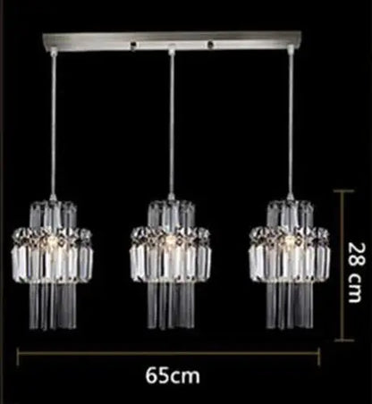 Creative Crystal Led Chandelier Light Indoor Plafon Lustre Pendant Ceiling Lamp In The Kitchen Home Decor Hanging Lamp Luminaire - Home Fusion