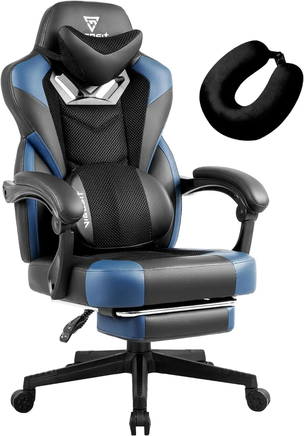 Ergonomic Gaming Chairs for Adults Heavy People, Massage Office Desk Computer Chair with Footrest and Lumbar Support - Home Fusion