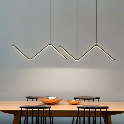Modern LED Pendant Light Minimalist Chandelier For Dinning Room Kitchen Bar Restaurant Home Decor Led Lighting Remote Control - Home Fusion