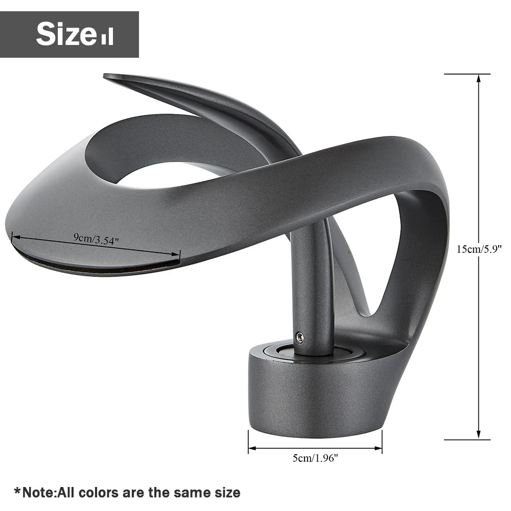 Rozin Luxury Black Basin Faucet Grey Bathroom Waterfall Mixer Tap Brass Deck Mount Modern Style Hot Cold Water Sink Mixer Crane - Home Fusion