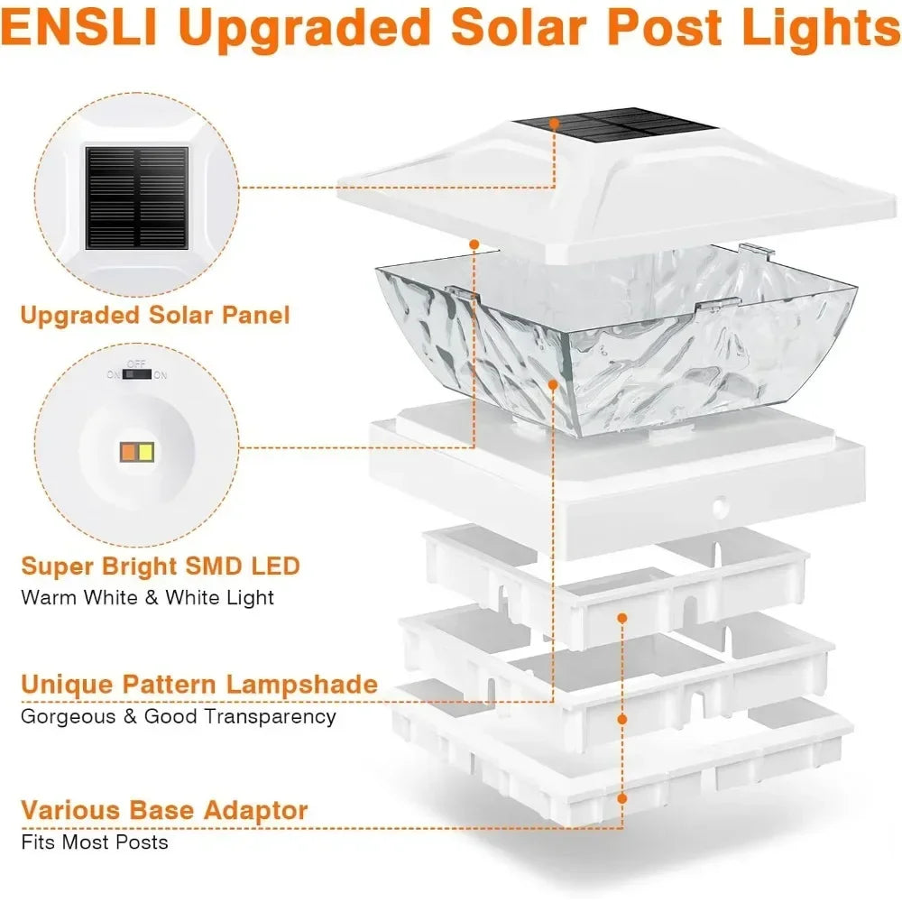 Outdoor Solar Post Lamps for Garden. Home Fusion