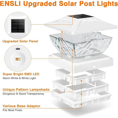 Outdoor Solar Post Lamps for Garden. Home Fusion