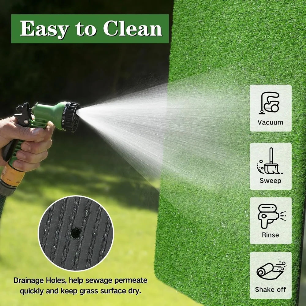 Artificial Grass Turf Lawn 5' x 8' Outdoor Rug, Large Realistic Turf for Garden, Yard, Home Landscape, Playground, Dogs Syntheti Home Fusion Artificial Grass Turf Lawn 5' x 8' Outdoor Rug, Large Realistic Turf for Garden, Yard, Home Landscape, Playground, Dogs Syntheti 076823-f9.myshopify.com