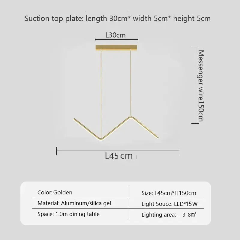 Modern LED Pendant Light Minimalist Chandelier For Dinning Room Kitchen Bar Restaurant Home Decor Led Lighting Remote Control - Home Fusion