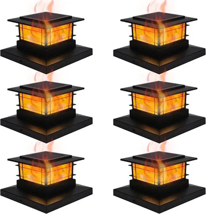 outdoor solar lamp 8 Pack Solar Flame Post Lights Outdoor, High Brightness Flickering Flame SMD LED Lighting Decor, Fit 4x4, 5x5 or 6x6Wooden Posts 076823-f9.myshopify.com