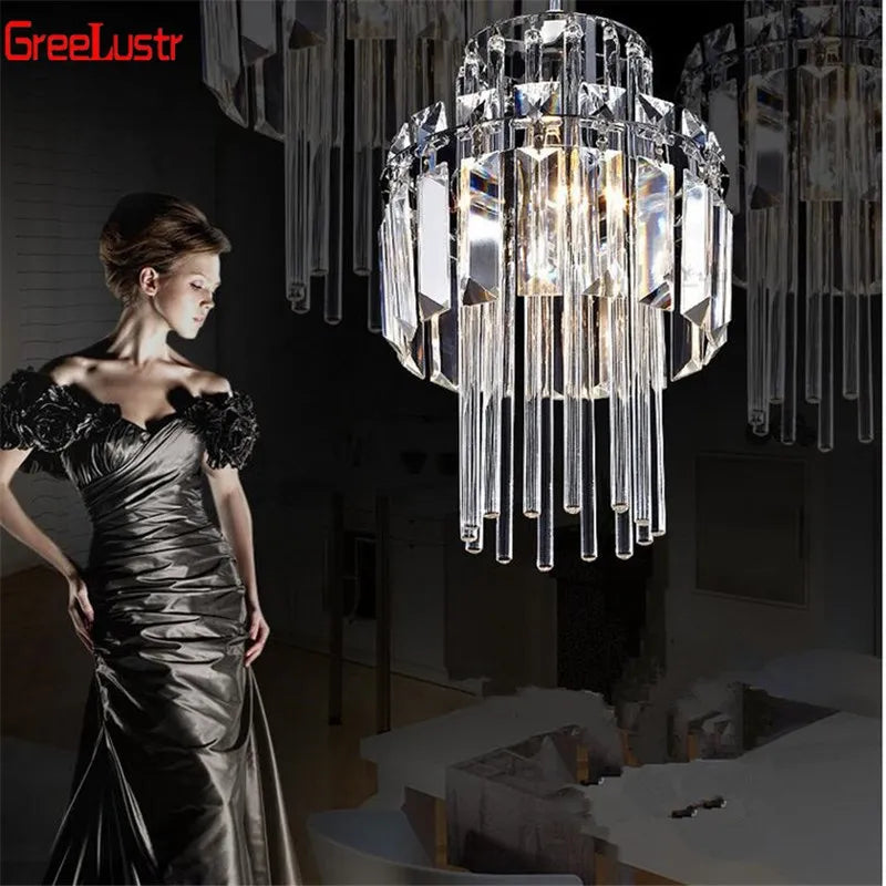 Creative Crystal Led Chandelier Light Indoor Plafon Lustre Pendant Ceiling Lamp In The Kitchen Home Decor Hanging Lamp Luminaire - Home Fusion