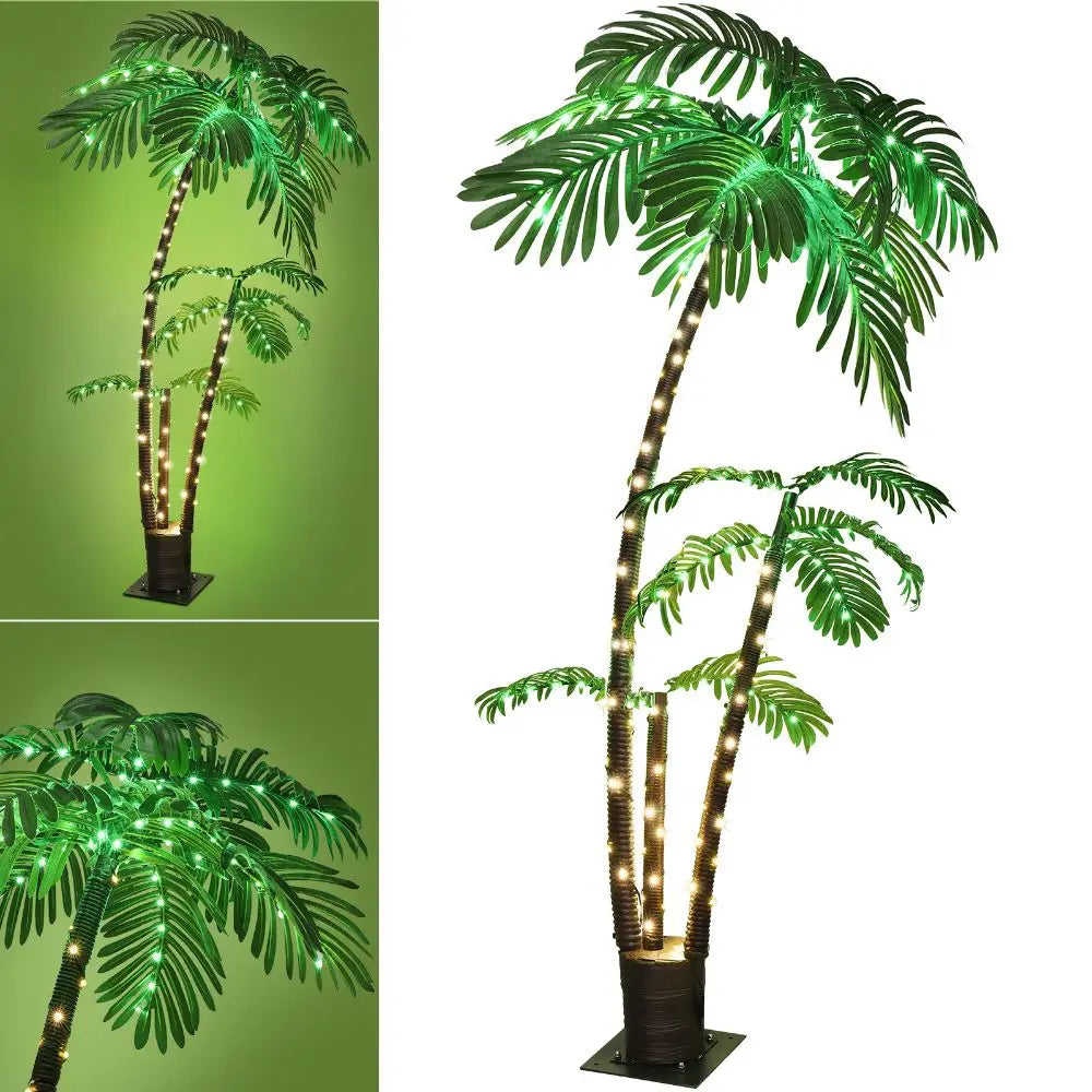 LED Artificial Palm Tree for Christmas Decoration  6ft Solar Lighted Palm Tree LED Artificial Palm Tree for Tiki Bar Christmas Decoration 076823-f9.myshopify.com