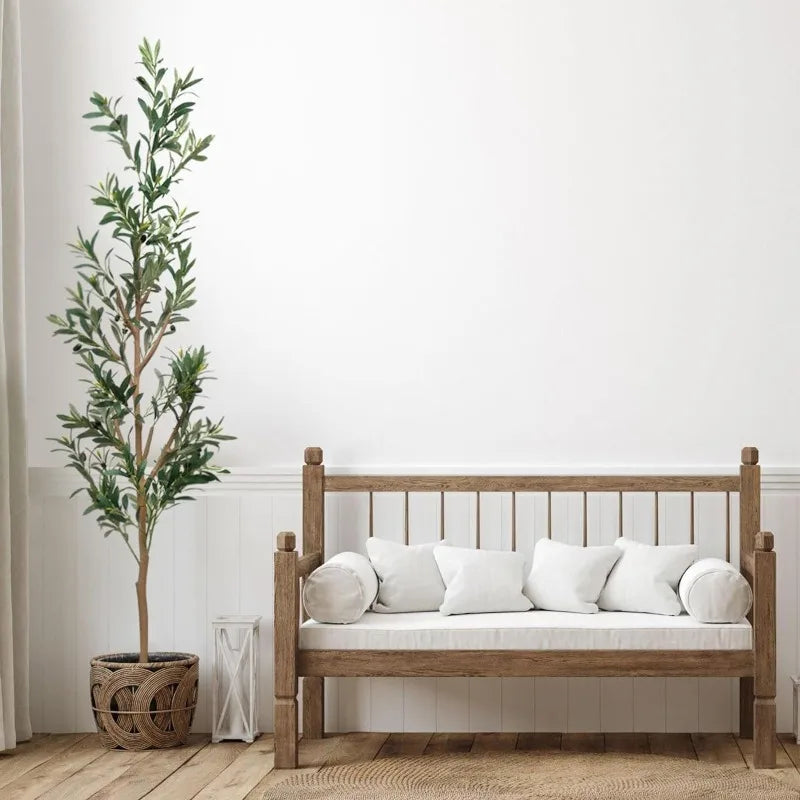Tall Artificial Olive Tree for Home Decor Indoor with Pot, Fake House Plants Home, Floor Faux Plants Natural Artificial Tree - Home Fusion
