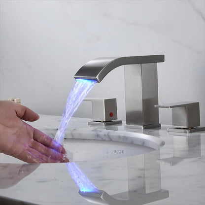 Bathroom faucets  8 inch Bathroom faucet Easy installation Convenient pop-up drain - Home Fusion