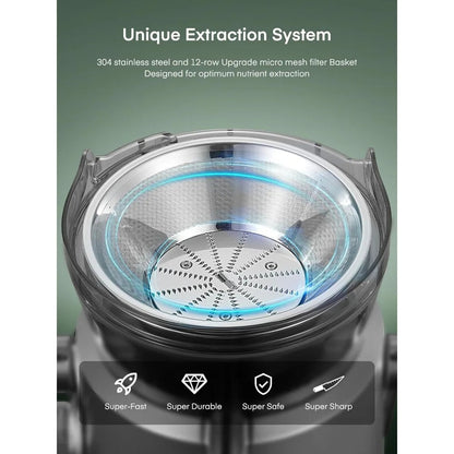 1300W Juicer Machines, Juilist Powerful Juice Extractor Machine with 3.2" Wide Mouth for Whole Fruits & Veggies Home Fusion
