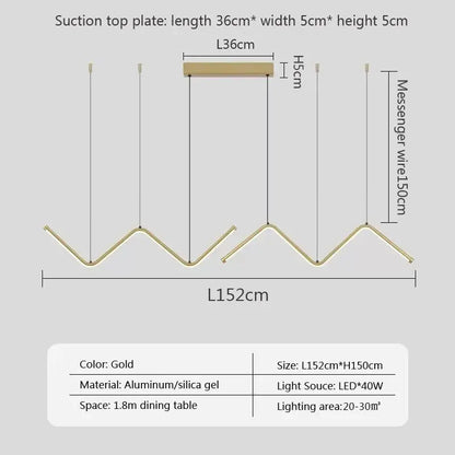 Modern LED Pendant Light Minimalist Chandelier For Dinning Room Kitchen Bar Restaurant Home Decor Led Lighting Remote Control - Home Fusion