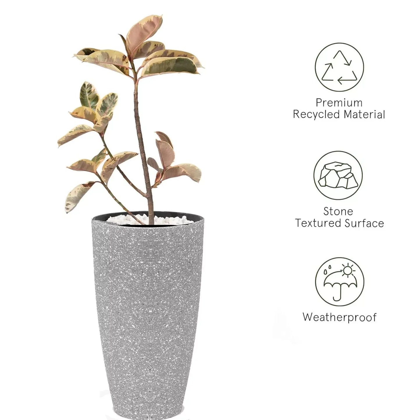 44465232380075 US 12/21'' Tall Garden Planter Pot with Drainage Hole Large round Modern Resin Vase plantas cute flower pot 076823-f9.myshopify.com