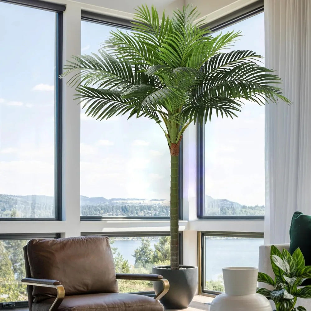 Palm Tree Artificial Tropical Plan 6FT Tall Faux Plants Indoor Fake Floor Plants DecorativeArtificial Palm Trees for Home Decor - Home Fusion