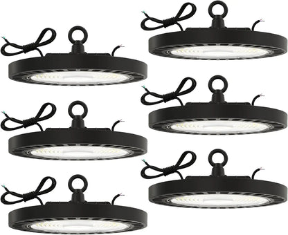 Sunco high bay LED lights 150W UFO warehouse lighting with 5000K daylight brightness