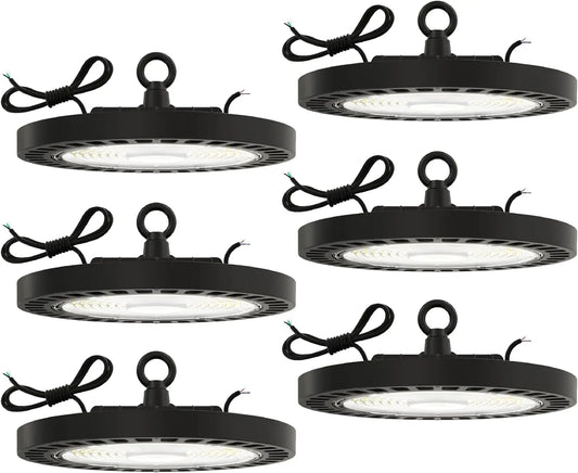 Sunco high bay LED lights 150W UFO warehouse lighting with 5000K daylight brightness