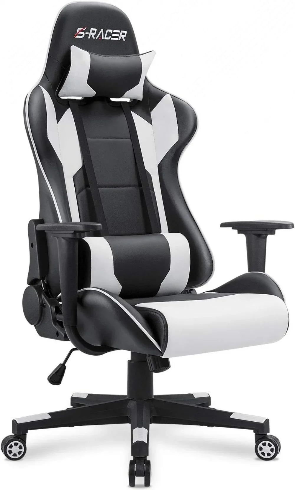 Desk office 400 lb Large and tall office chair PU leather computer chair Executive office chair leg rest and waist support - Home Fusion
