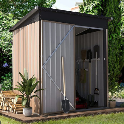 US Outdoor Metal Storage Shed w/Lockable Door for Backyard Garden tool shed Home Fusion