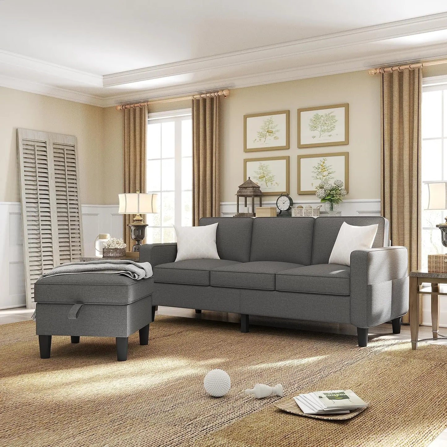 44365032259755 Convertible sectional sofa, upholstered 3-seater L-shaped sofa furniture set with reversible storage ottoman, living room pocket 076823-f9.myshopify.com