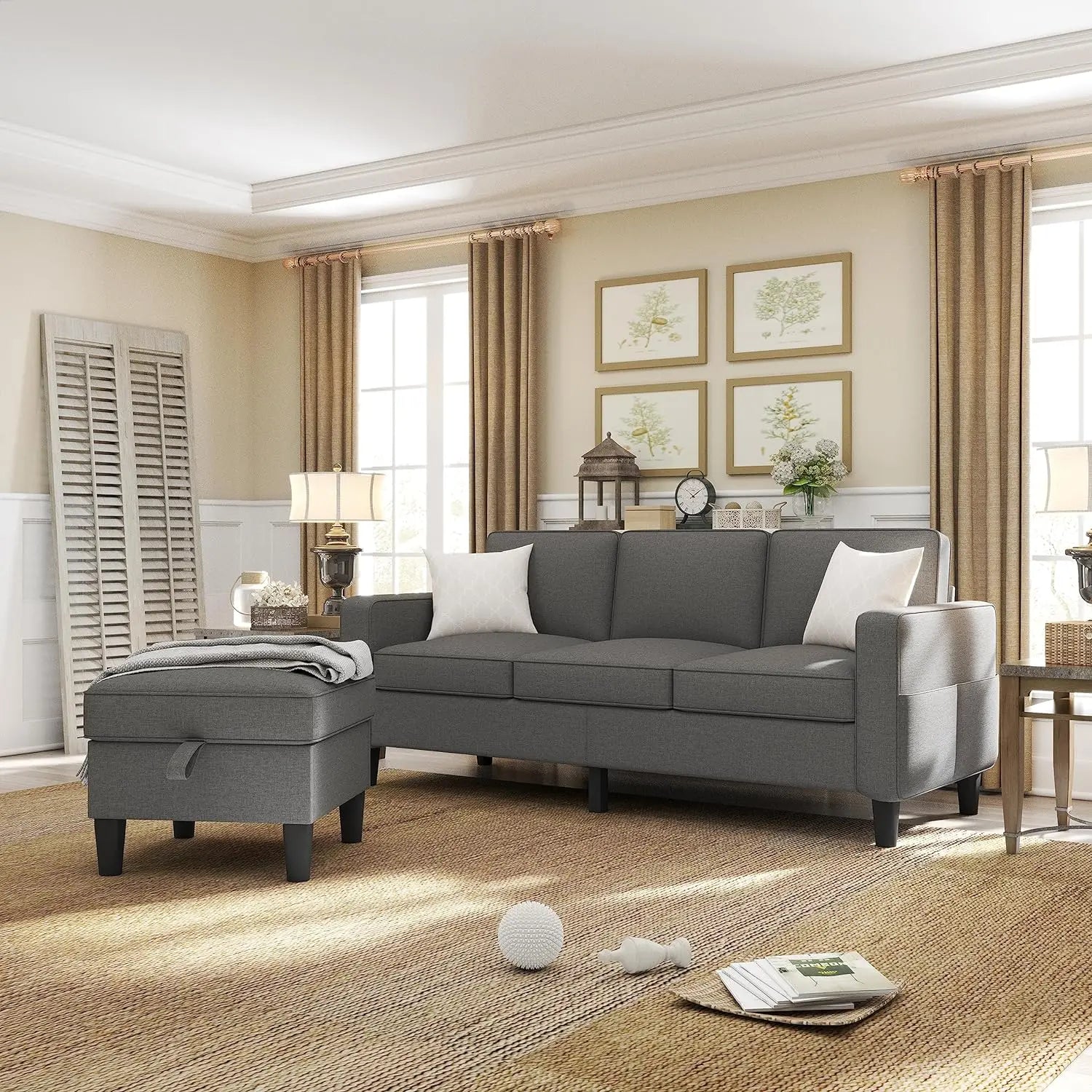 44365032259755 Convertible sectional sofa, upholstered 3-seater L-shaped sofa furniture set with reversible storage ottoman, living room pocket 076823-f9.myshopify.com