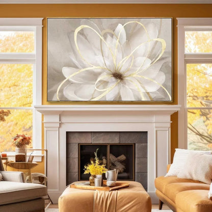 Living room flower wall art 32x48 inch gold large artwork painting. Home Fusion Living room flower wall art 32x48 inch gold large artwork painting. 076823-f9.myshopify.com