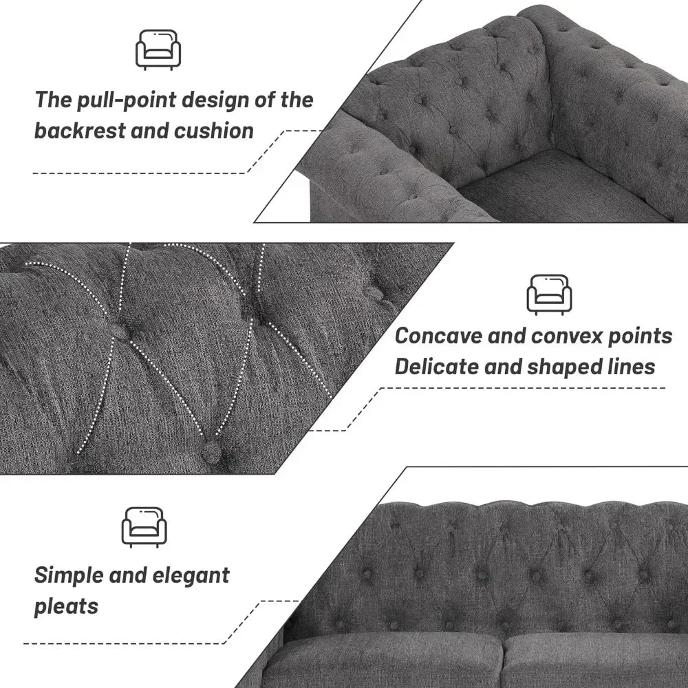 Living Room Furniture, Modern 3-Piece Including Three-Seater, Loveseat and Single Chair,Dutch Velvet Upholstered Sofa Set Home Fusion Living Room Furniture, Modern 3-Piece Including Three-Seater, Loveseat and Single Chair,Dutch Velvet Upholstered Sofa Set 076823-f9.myshopify.com