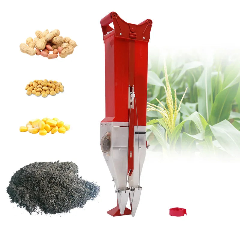 Manual Double Cylinder Spreader Seed Fertilizer Corn Planting Machine Fertilizer Applicator Handheld Seeder Garden Accsesories - Home Fusion
