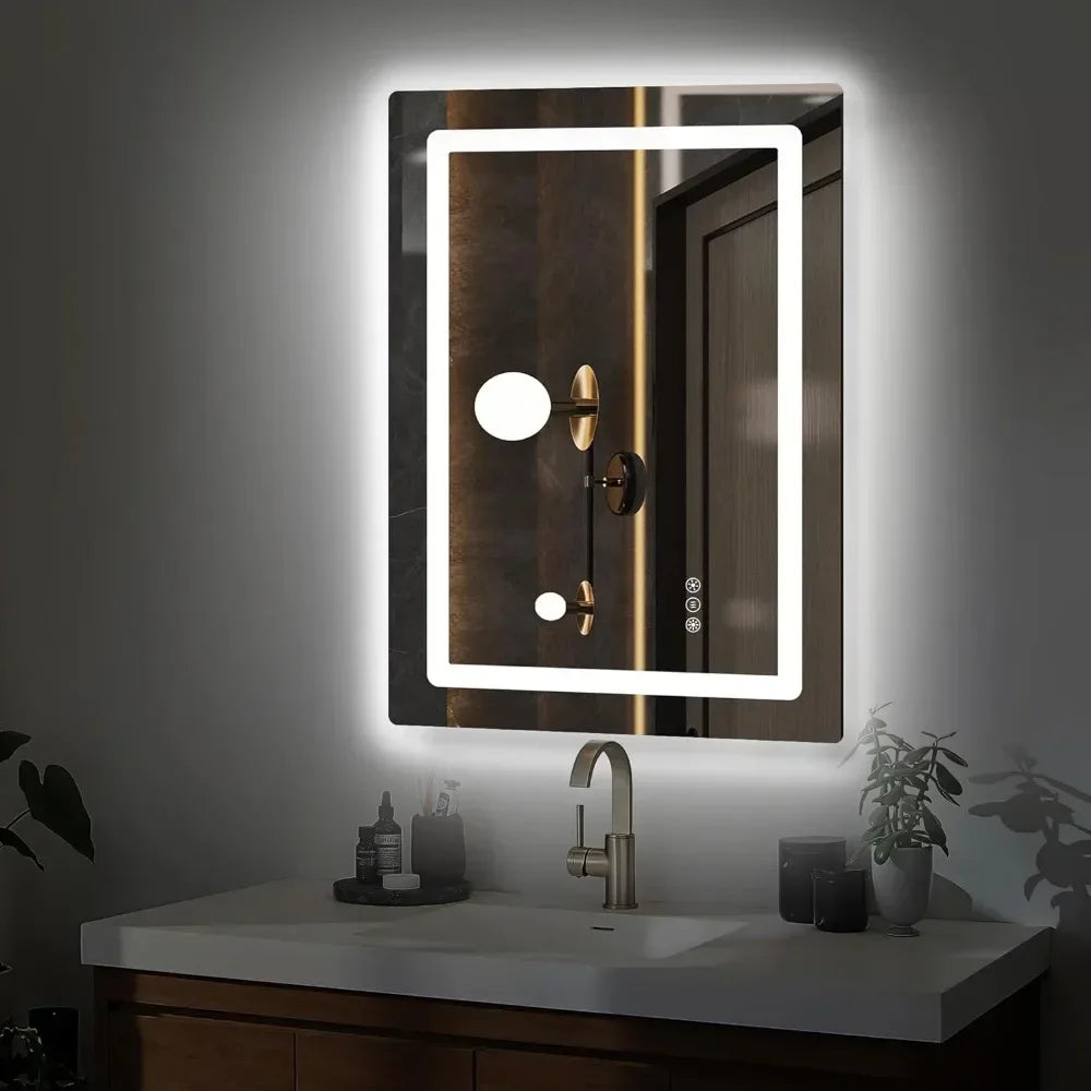 Mirror cabinet, bathroom vanity mirror, wall mirror with light, dimmable front and rear mirrors, double LED lights anti-fog Home Fusion Mirror cabinet, bathroom vanity mirror, wall mirror with light, dimmable front and rear mirrors, double LED lights anti-fog 076823-f9.myshopify.com