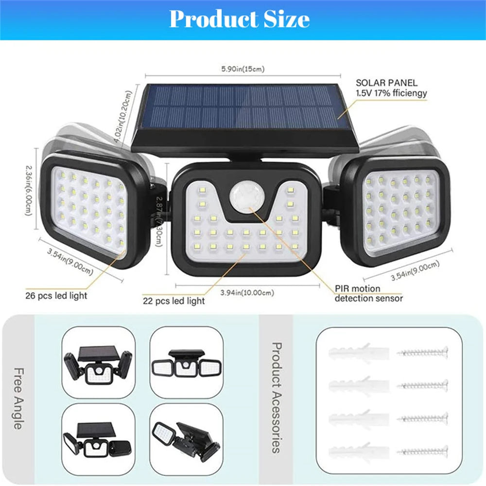 Motion Sensor Wall Flood Light Outdoor.