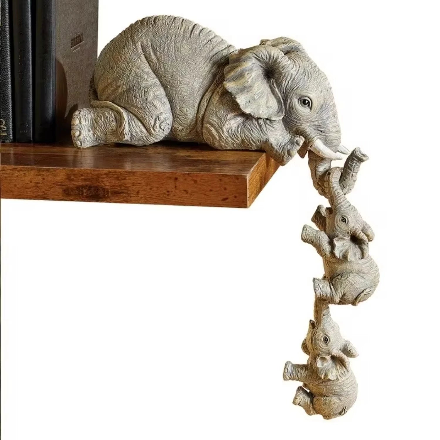 New 3pcs/set Cute Elephant Figurines Elephant Holding Baby. - Home Fusion