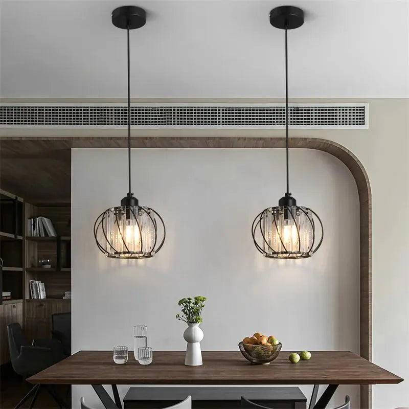 Creative Crystal Led Chandelier Light Indoor Plafon Lustre Pendant Ceiling Lamp In The Kitchen Home Decor Hanging Lamp Luminaire - Home Fusion