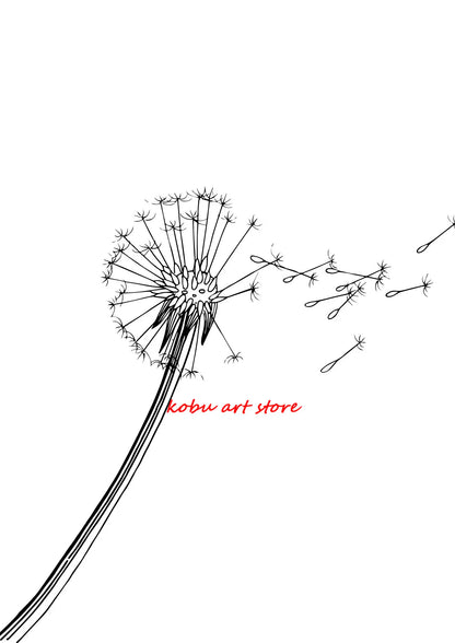 44375242309803|44375242408107|44375242506411|44375242637483|44375242735787|44375242834091|44375242866859|44375242965163|44375243063467 Dandelion Bathroom Black and White Floral Posters Prints Neutral Wall Art Botanical Canvas Painting Living Home Bedroom Decor 076823-f9.myshopify.com