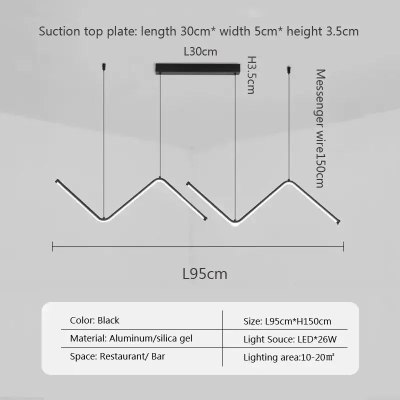 Modern LED Pendant Light Minimalist Chandelier For Dinning Room Kitchen Bar Restaurant Home Decor Led Lighting Remote Control - Home Fusion
