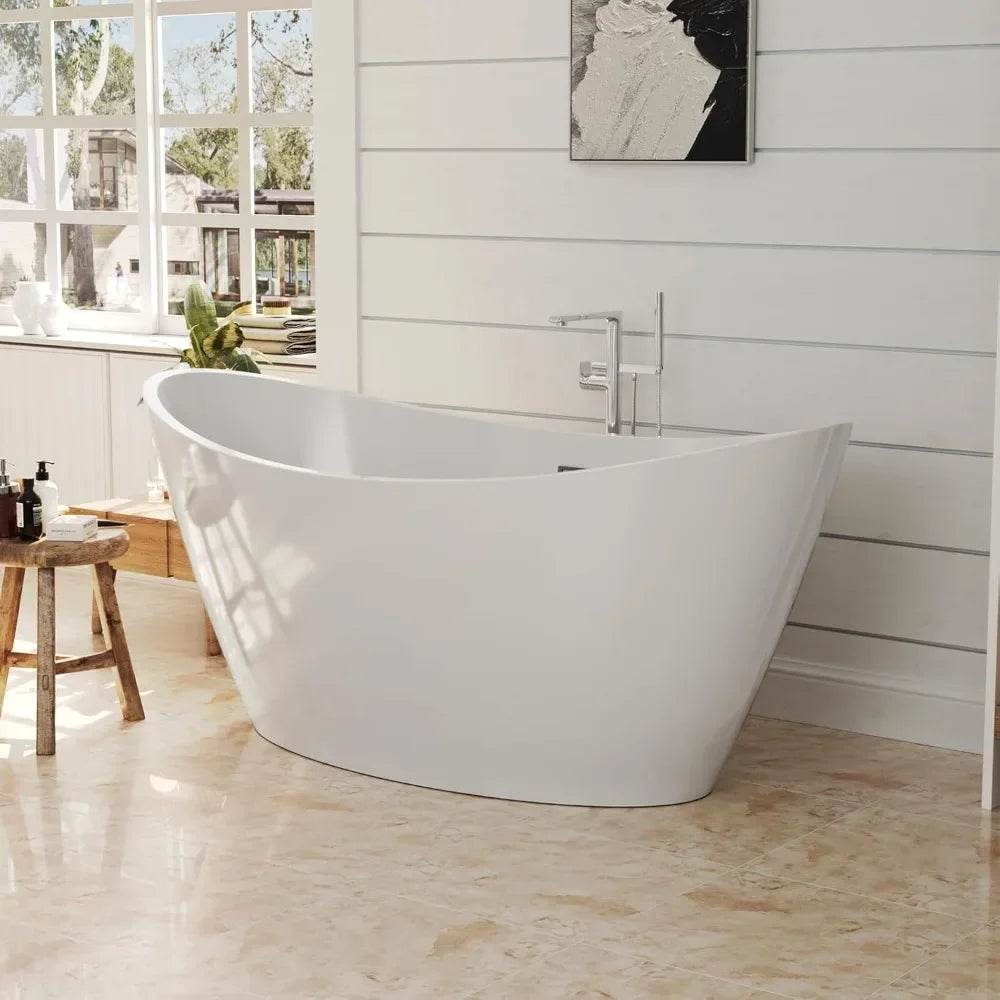44433838211243 Bathtub, 59-inch, Acrylic Freestanding, Deep Soaking Tub with Overflow and Drain, Spa Tubs, Freestanding Tub 076823-f9.myshopify.com