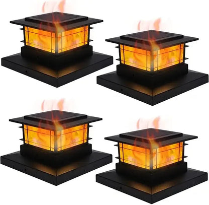 44518909837483 8 Pack Solar Flame Post Lights Outdoor, High Brightness Flickering Flame SMD LED Lighting Decor, Fit 4x4, 5x5 or 6x6Wooden Posts 076823-f9.myshopify.com
