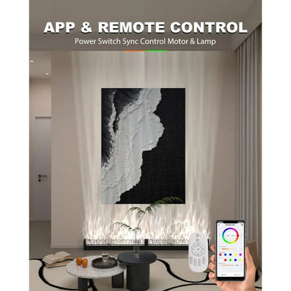 RGBW Dynamic Wave Wall Light,Flowing Water,Aurora Visual-Color Changing Wall Washer Lamp with Remote & APP-Ambient Light 1 Pack - Home Fusion