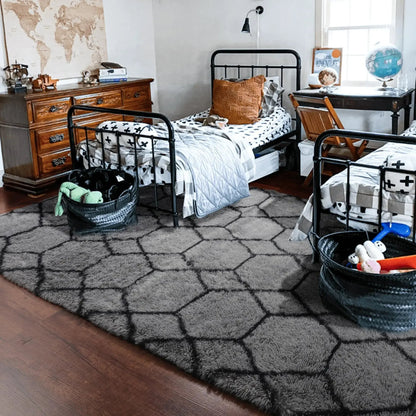 8x10 Area Rugs for Living Room, Large Boho Geometric Grey and White Rug, Soft Fluffy Plush Neutral Carpet for Bedroom Classroom Home Fusion 8x10 Area Rugs for Living Room, Large Boho Geometric Grey and White Rug, Soft Fluffy Plush Neutral Carpet for Bedroom Classroom 076823-f9.myshopify.com