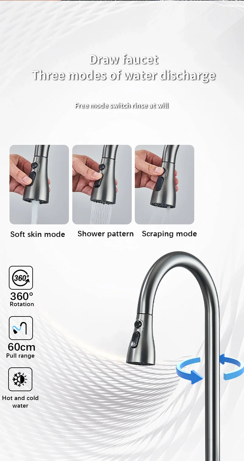 304 Stainless Steel Waterfall Kitchen Sink Large Single Slot Integrated Digital Display Faucet Set Soap Dispenser Cup Washer Home Fusion
