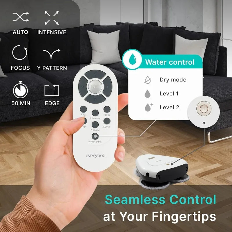 EVERYBOT Three-Spin Robot Mop | Powerful Stylish 3 Spin Wet Mop for Hard Floor & Tile Cleaning with Remote Control - Home Fusion
