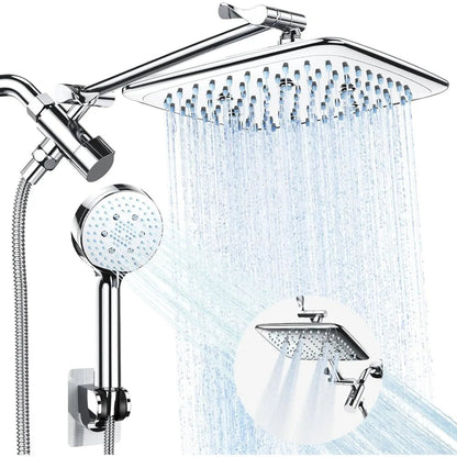 High Pressure Rain Shower Head Combo with Extension Arm- Easy to Install Wide Rainfall Showerhead Home Fusion High Pressure Rain Shower Head Combo with Extension Arm- Easy to Install Wide Rainfall Showerhead 076823-f9.myshopify.com