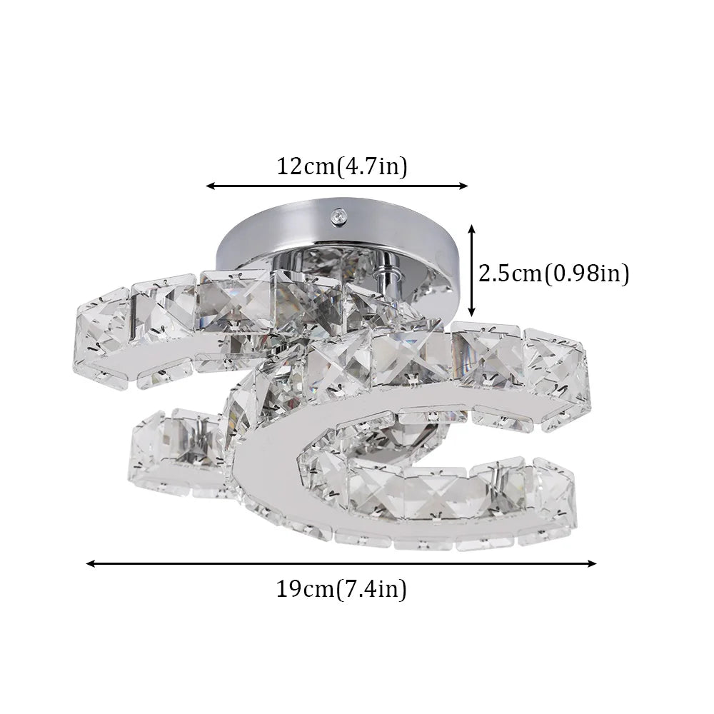 Sparkling Crystal LED Pendant Light for Home and Office. - Home Fusion