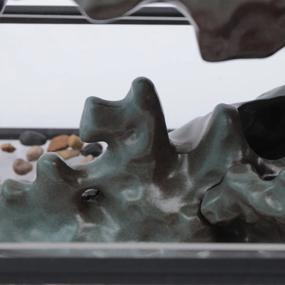 Desktop Rockery Waterfall Feng Shui Fountain with Stones. - Home Fusion