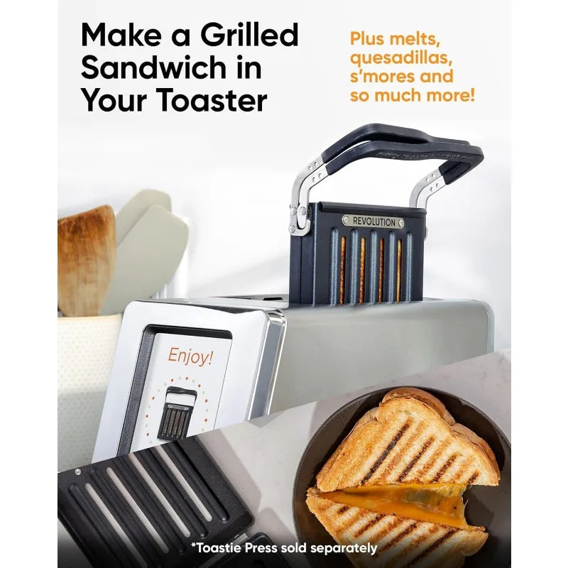 Revolution R180 Connect Plus 2-Slice Touchscreen Toaster – Connected Smart Toaster w/Patented InstaGLO 2.0 Technology Home Fusion