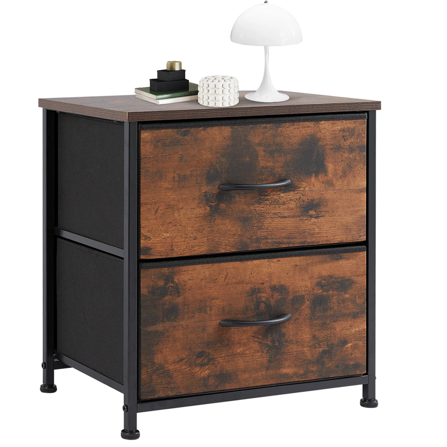 JHK Cabinet For Living Room With 2 Fabric Drawers Cabinet Tables With Storage Closet Chest Clothes Display Dresser Of Furniture - Home Fusion