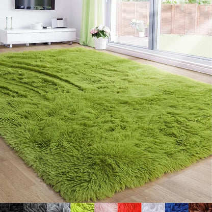 44368938926251|44368939647147|44368940597419|44368941318315 Grass Green Area Rug for Bedroom,4'X6',Fluffy Shag for Living Room,Furry Carpet for Kids Room,Shaggy Throw Rug for Nursery 076823-f9.myshopify.com