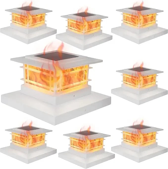 44518909870251 8 Pack Solar Flame Post Lights Outdoor, High Brightness Flickering Flame SMD LED Lighting Decor, Fit 4x4, 5x5 or 6x6Wooden Posts 076823-f9.myshopify.com