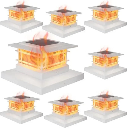 44518909870251 8 Pack Solar Flame Post Lights Outdoor, High Brightness Flickering Flame SMD LED Lighting Decor, Fit 4x4, 5x5 or 6x6Wooden Posts 076823-f9.myshopify.com