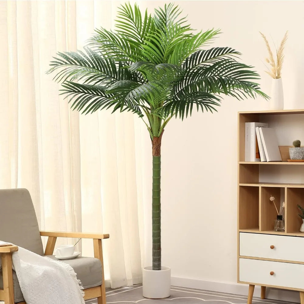 Palm Tree Artificial Tropical Plan 6FT Tall Faux Plants Indoor Fake Floor Plants DecorativeArtificial Palm Trees for Home Decor - Home Fusion