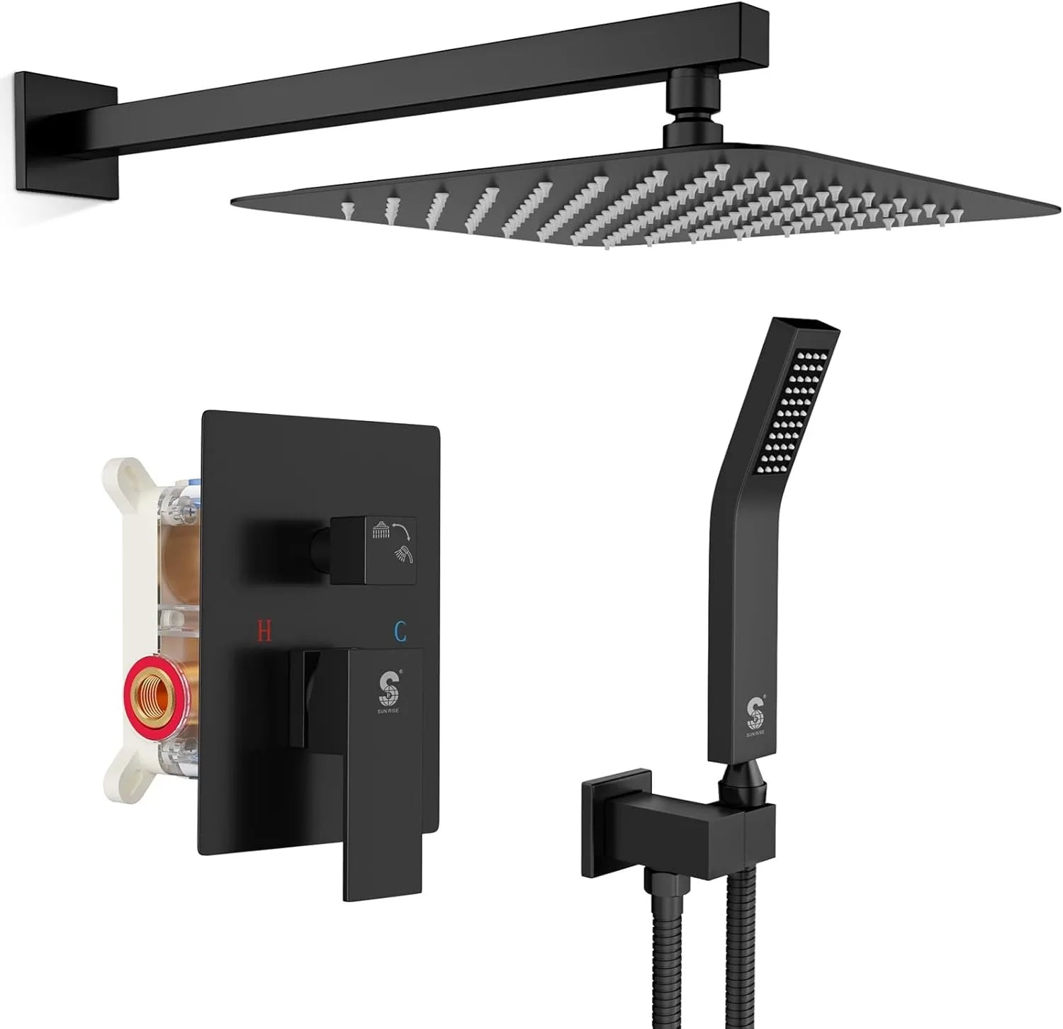 wall mounted shower head bathroom shower - Home Fusion