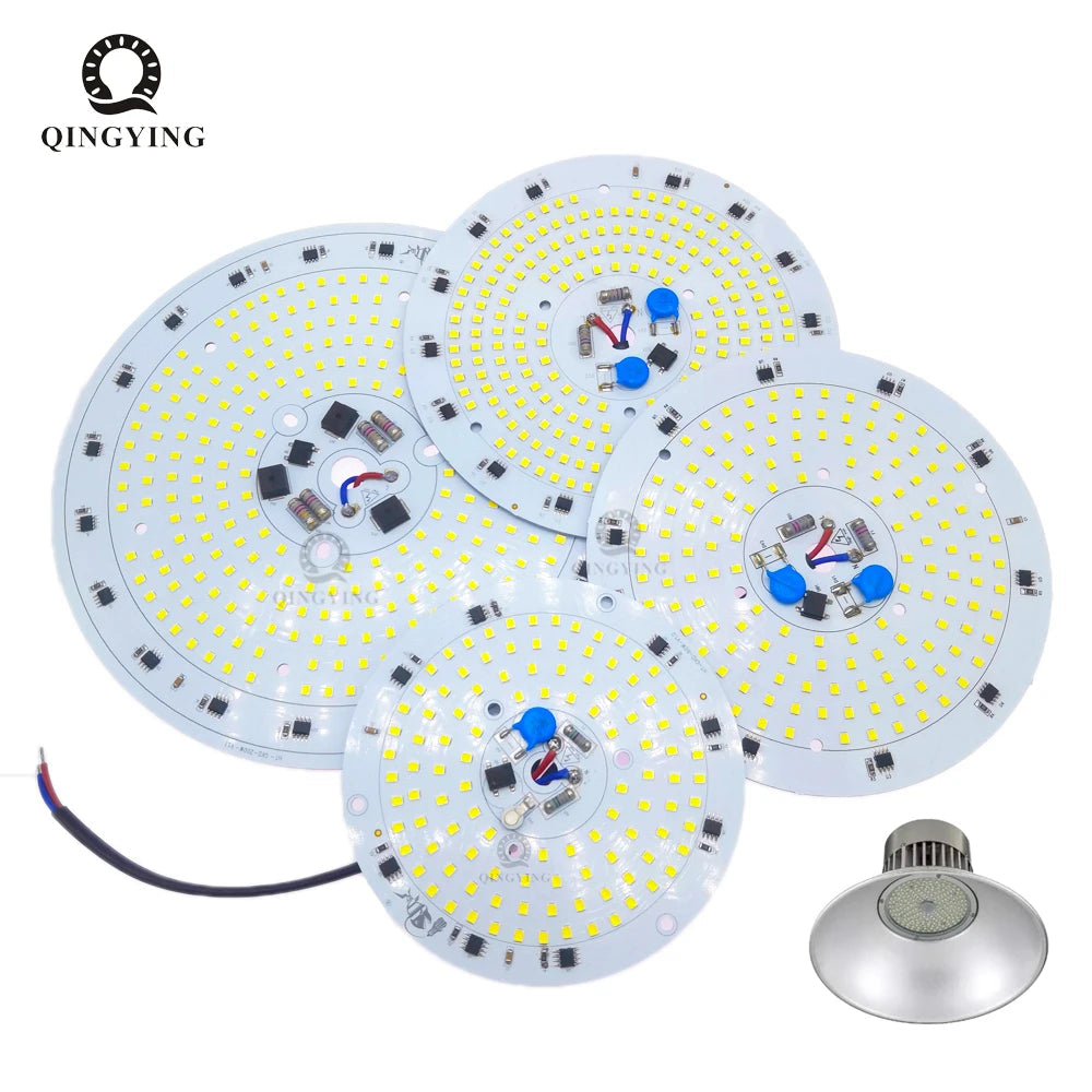 Super Bright AC220V High Bay Lamp Panel 80W 100W 150W 200W SMD2835 Full Power For Factory Garage Warehouse Industrial Lighting - Home Fusion